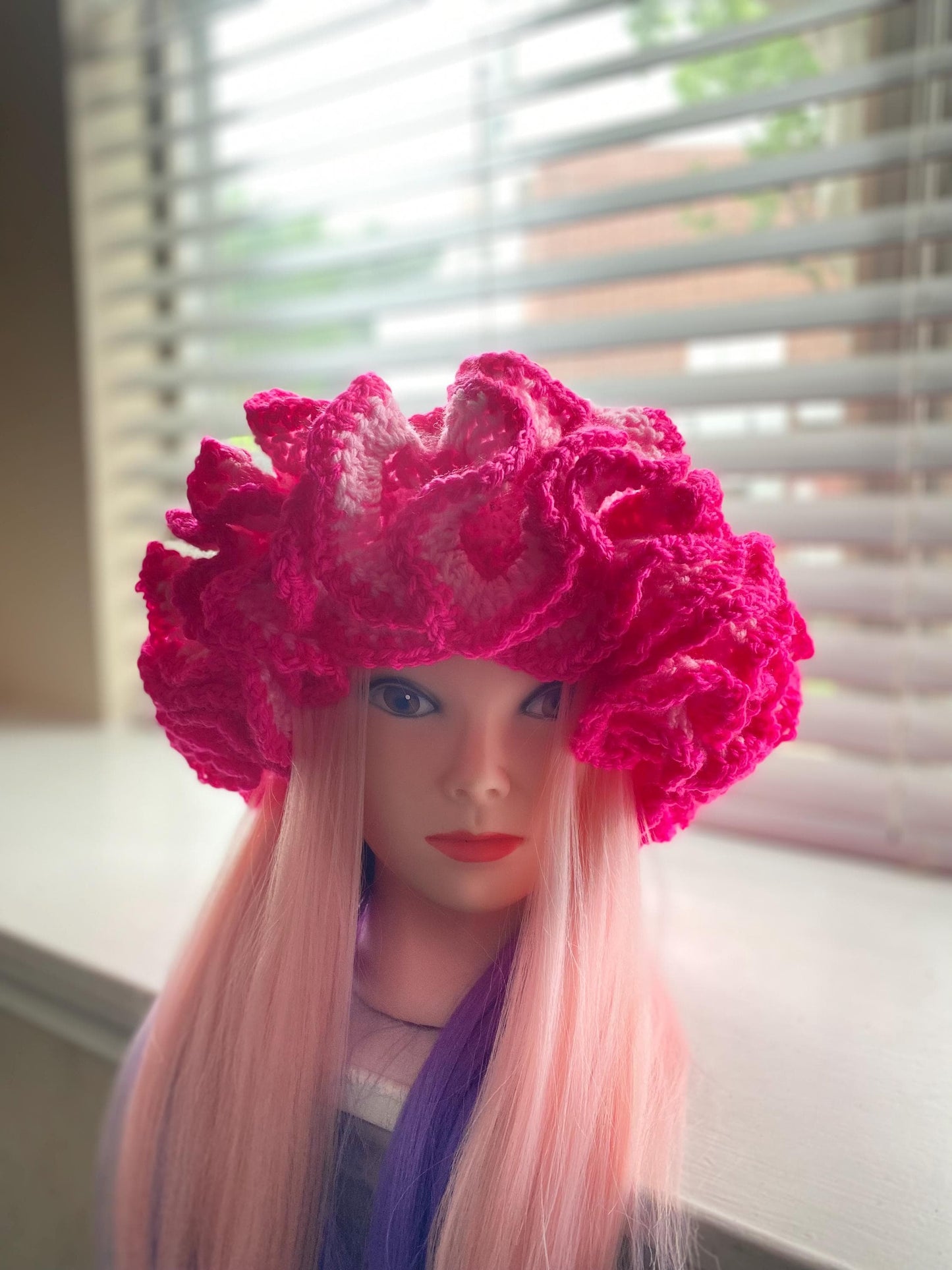 Digital Crochet Pattern PDF โ Womenโs Boho Ruffle Beanie & Bucket Hat