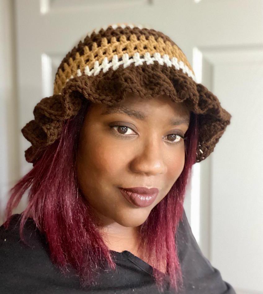 Digital Crochet Pattern – Boho Chic Ruffle Summer Bucket Hat