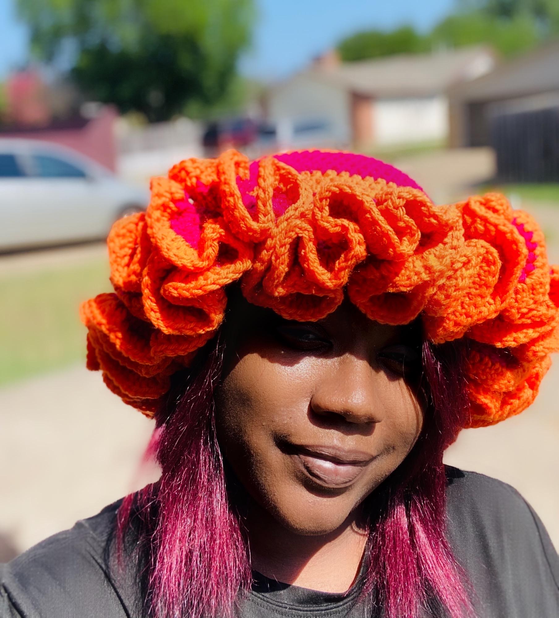 Digital Crochet Pattern PDF – Women’s Boho Ruffle Beanie & Bucket Hat
