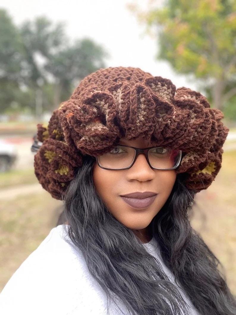 Digital Crochet Pattern PDF – Women’s Vintage Ruffle Beanie Bucket Hat