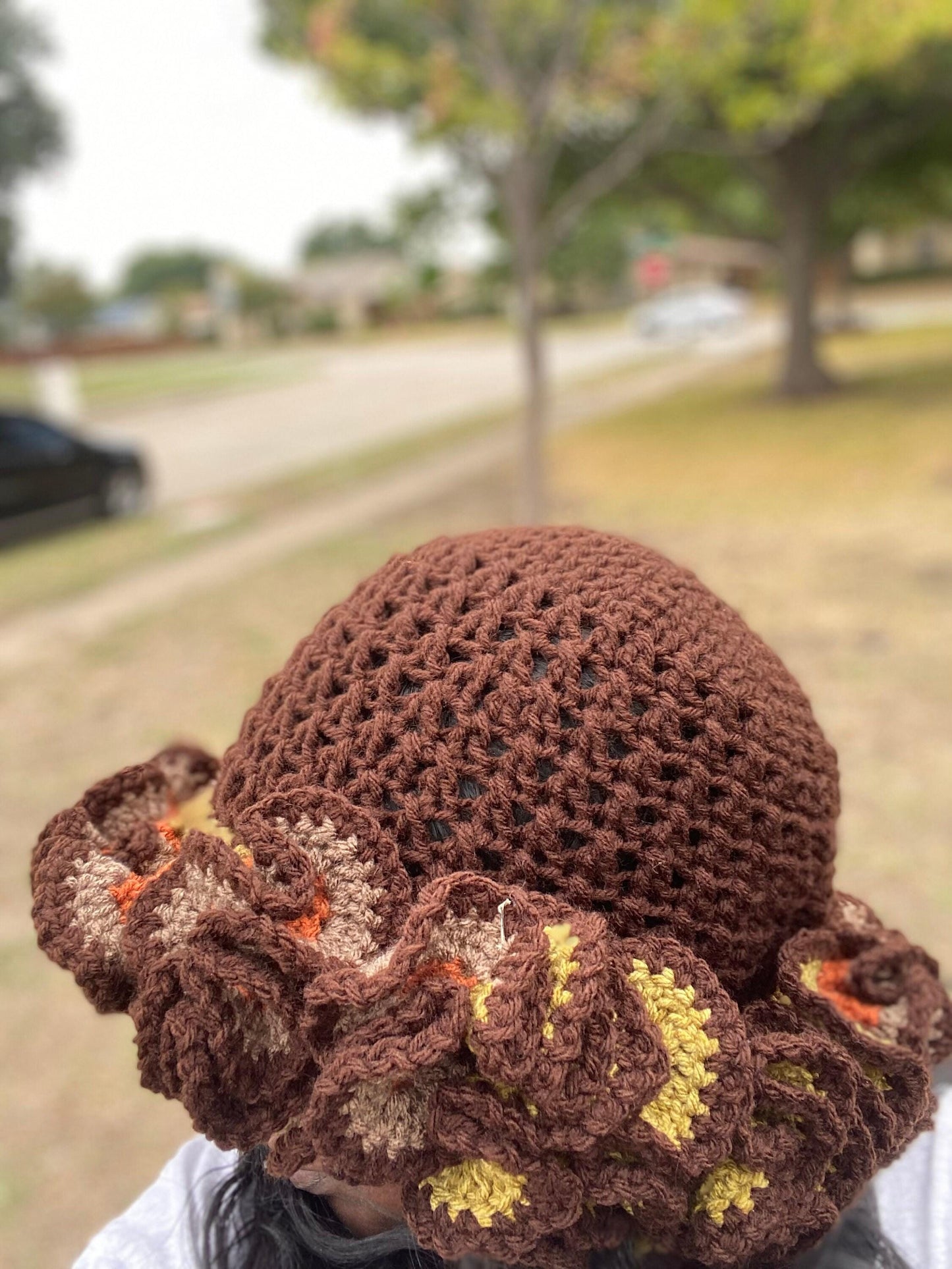 Digital Crochet Pattern PDF – Women’s Vintage Ruffle Beanie Bucket Hat