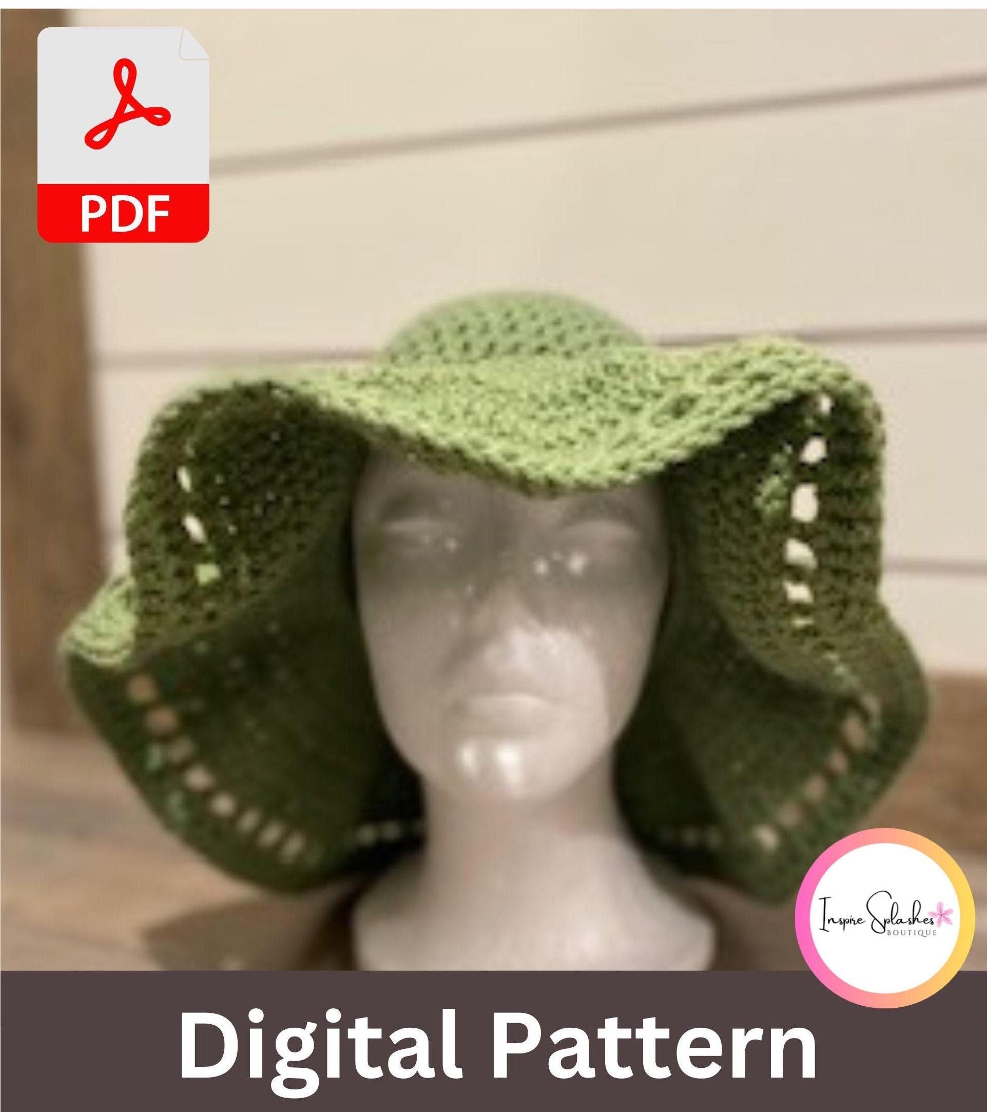 Digital Crochet Pattern PDF – Boho Chic Summer Sunhat Tutorial