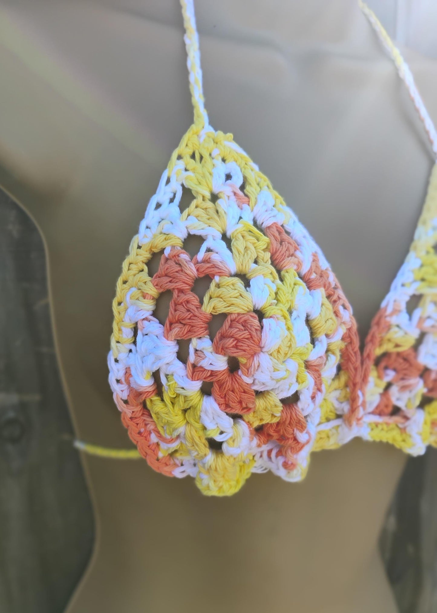 Digital Crochet Pattern PDF – Retro Granny Square Bikini Top