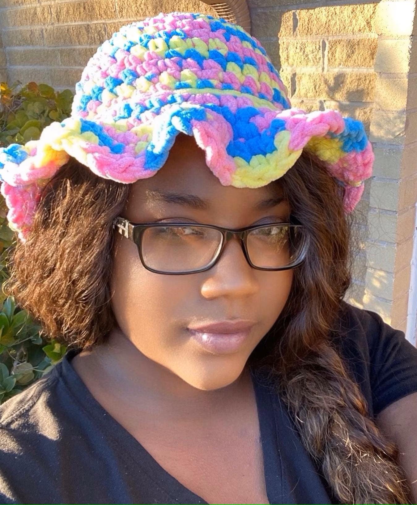 Digital Crochet Pattern PDF – Women’s Boho Ruffle Bucket Hat