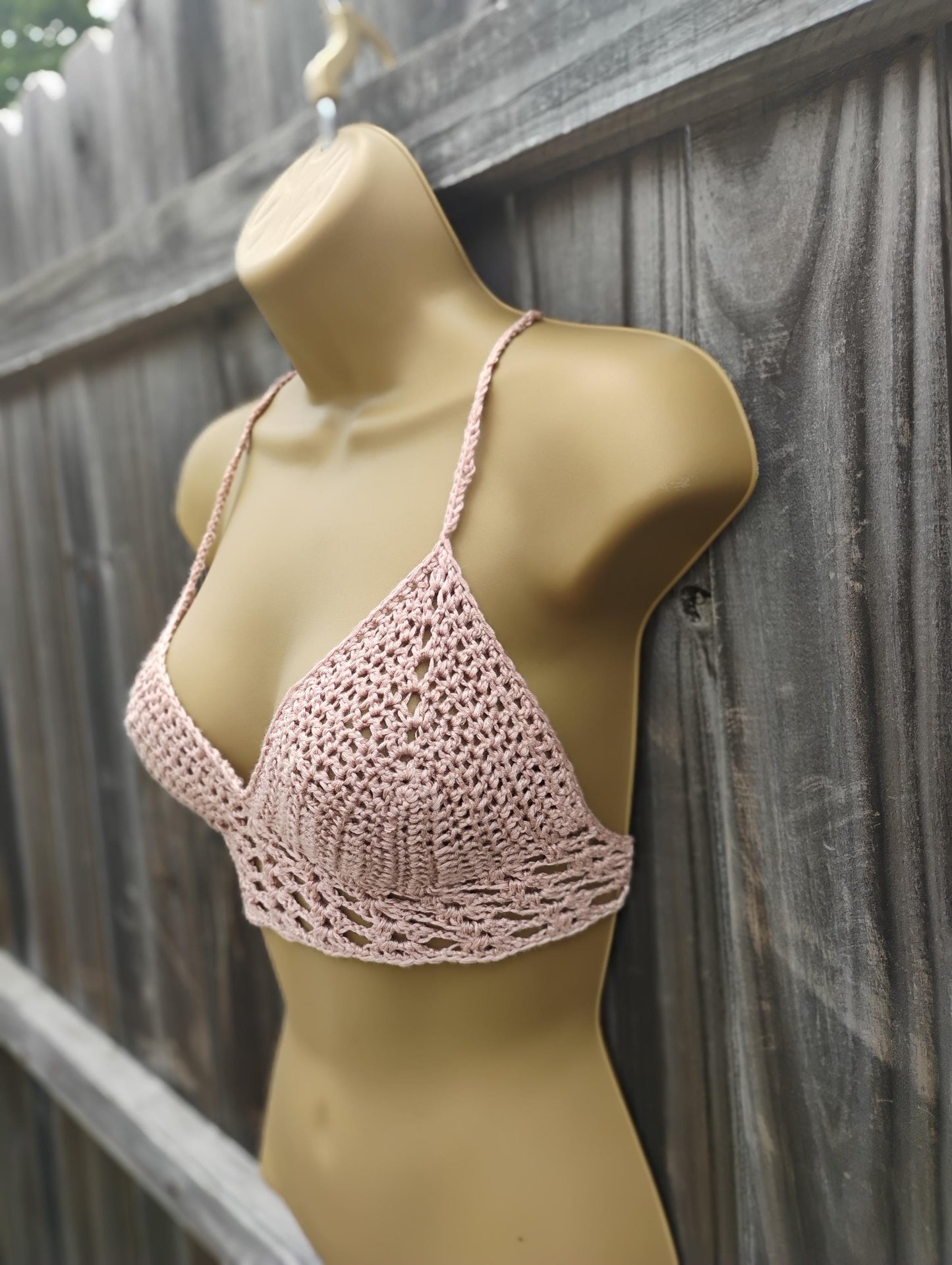 Digital Crochet Pattern – Women’s Lacey Bralette Crop Top