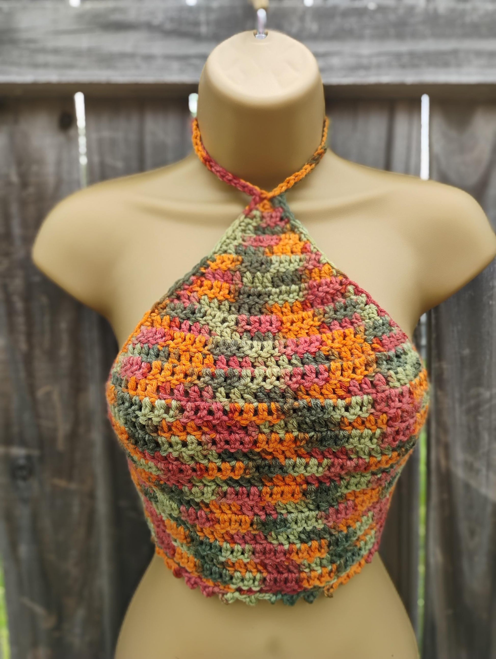 Digital Crochet Pattern – Summer Triangle Halter Wrap Top
