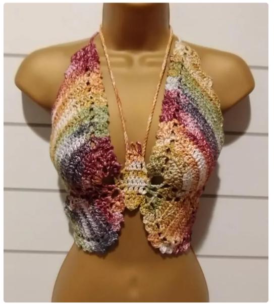 5 Digital Crochet Patterns – Cardigan, Halter Top, Bikini, Butterfly & Lacey Bralette