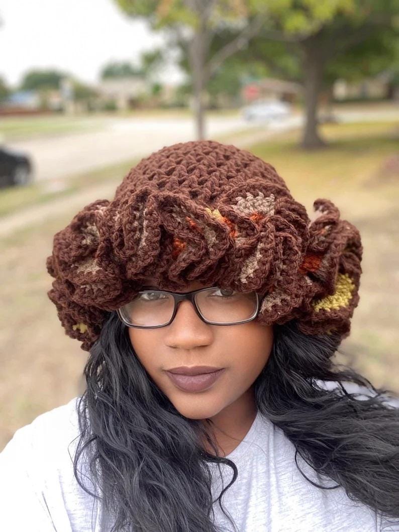 4 Digital Crochet Patterns – Ruffle Beanie & Bucket Hat Bundle