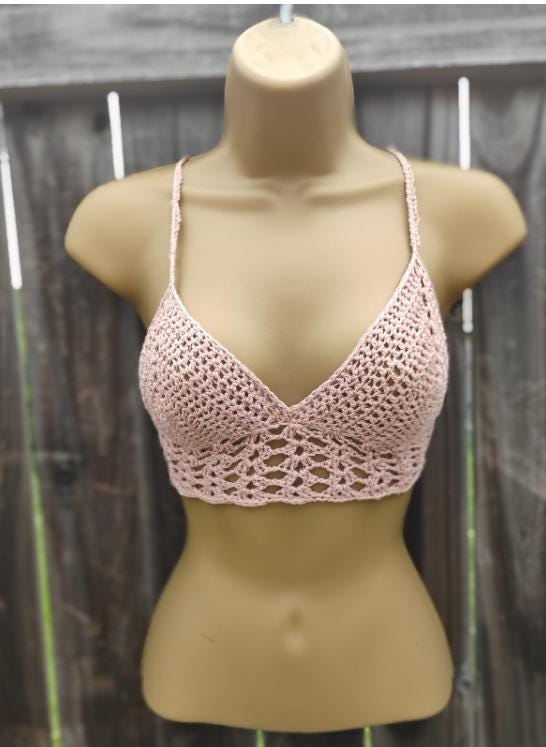 3 Digital Crochet Patterns – Halter Wrap, Butterfly Crop & Lacey Bralette