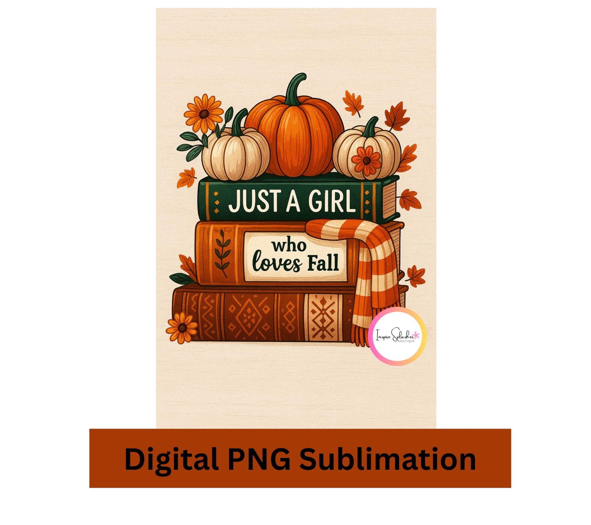 Cozy Fall PNG Clipart | Autumn Sublimation Design with Pumpkin, Boots, Beanie, Tumbler & Leaves | Digital Download