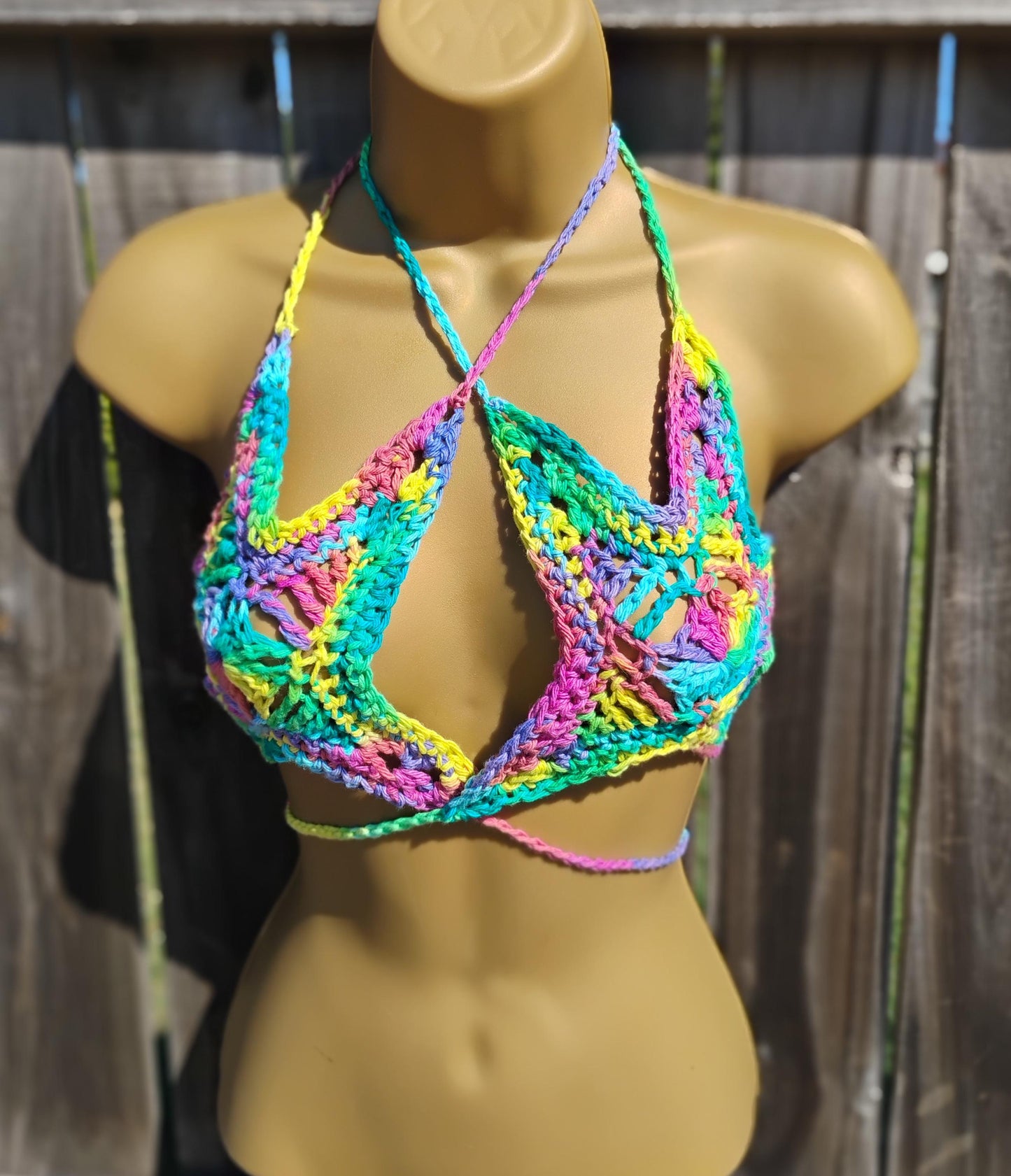 Crochet Pattern PDF – Festival Starfish Bralette & Summer Crop Top