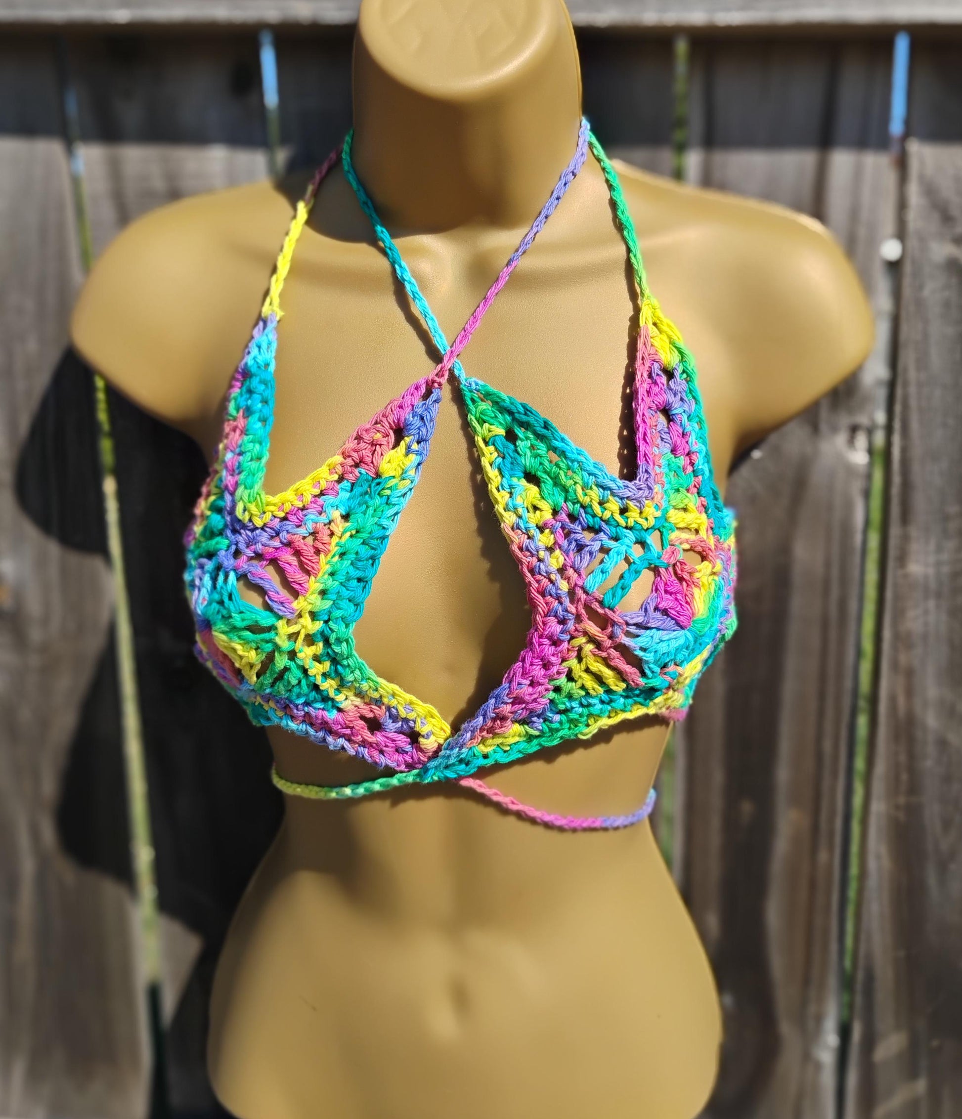 Crochet Pattern PDF – Festival Starfish Bralette & Summer Crop Top