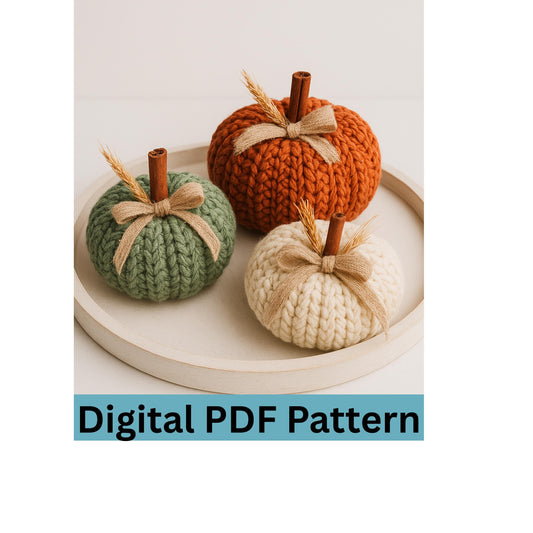 Rustic Harvest Puff Pumpkins Crochet Pattern – Digital PDF, DIY Autumn Home Decor, Fall Pumpkins, U.S. & U.K.